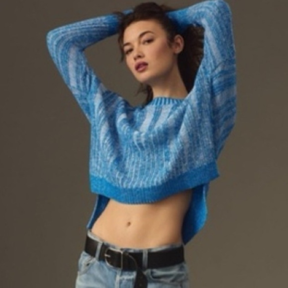 Pilcro Textured High-Low Pullover Sweater